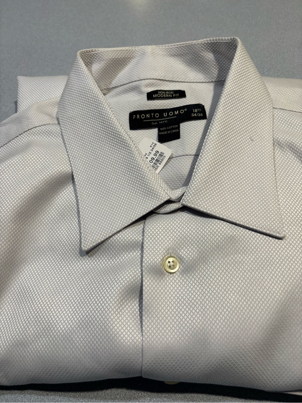 Pronto Uomo -Modern Fit Dress Shirt-Light Gray